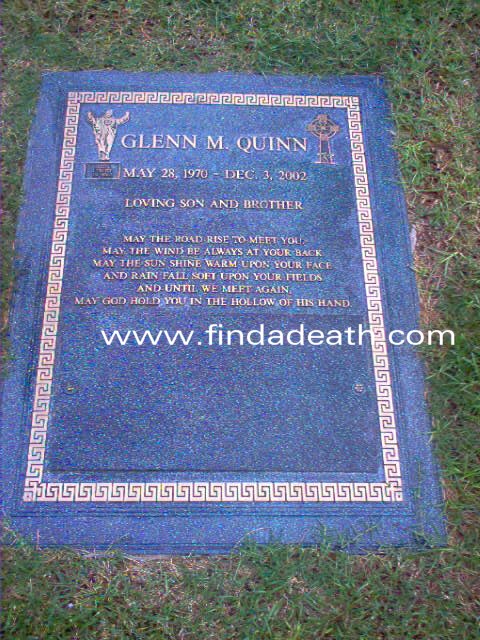 Glenn Quinn Celebrity Deaths Findadeath.